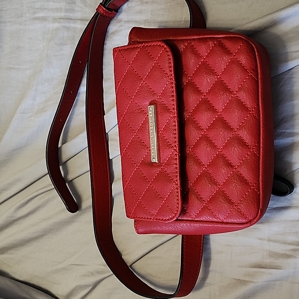 Poppy and Peonies Belt bag with clutch strap
